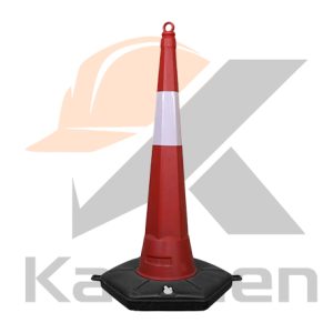 مخروط ترافیکی مخزن دار 1 متری رنگ قرمز
